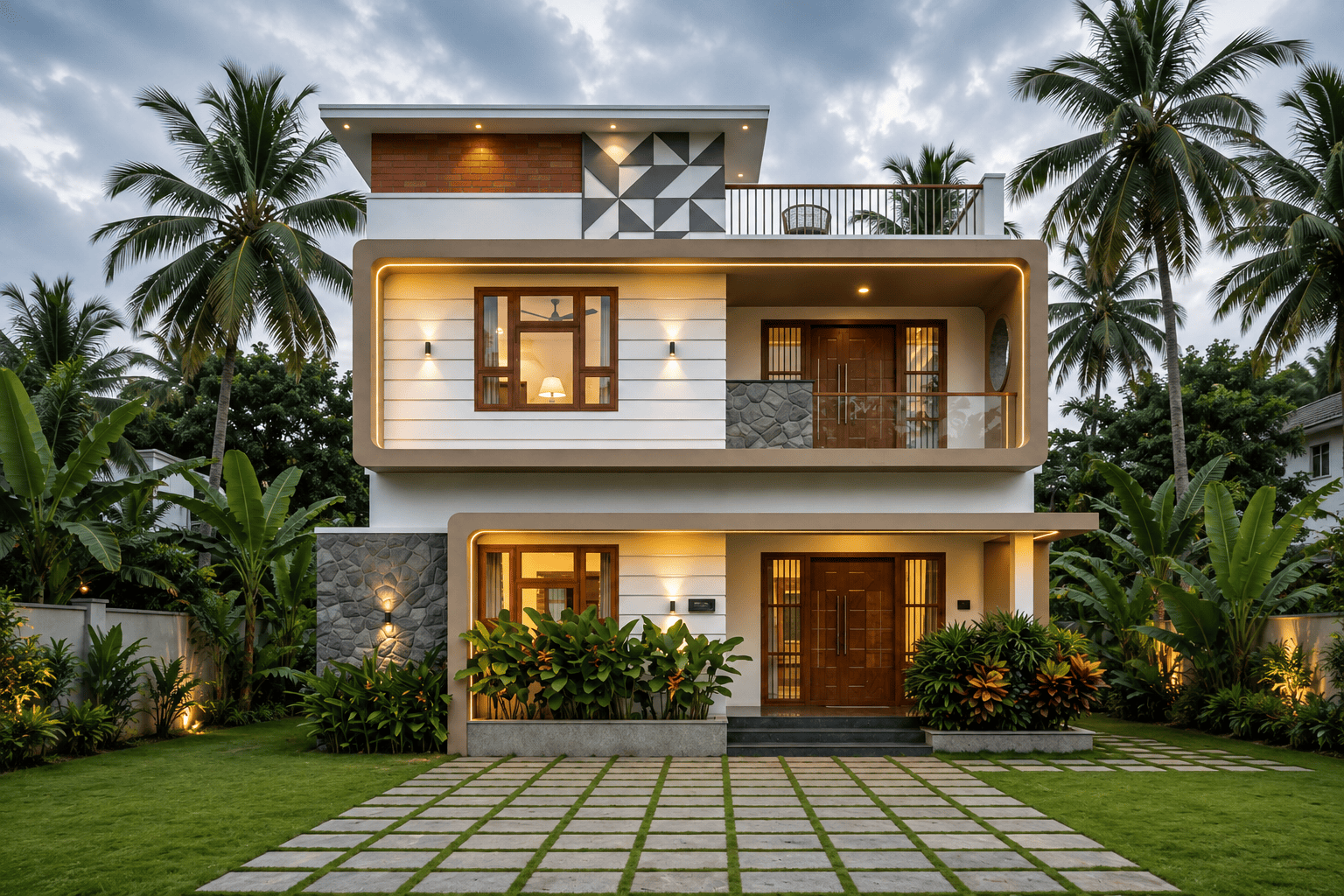Enliven Builders Kerala House Perspective